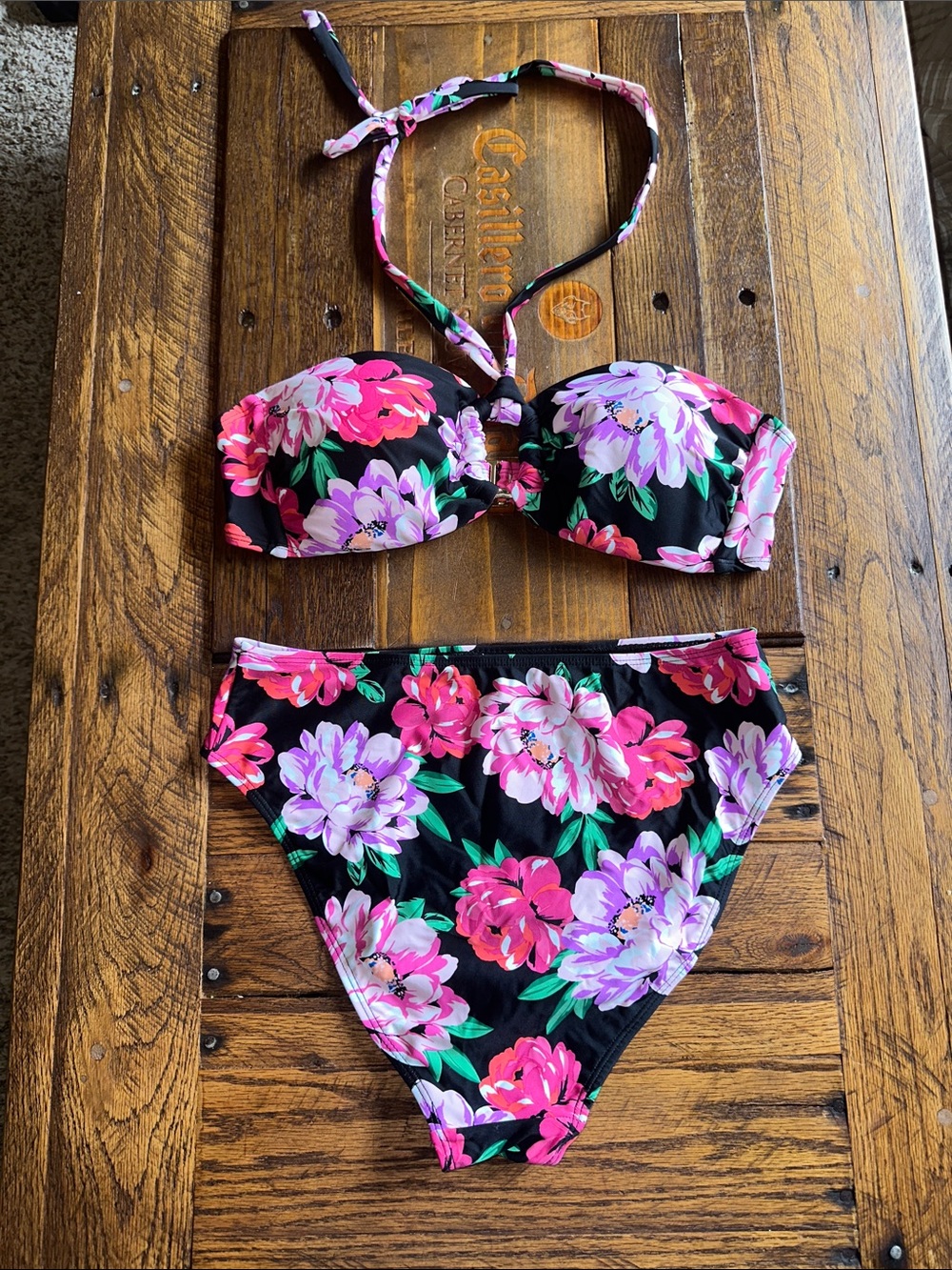 Time and Tru Bandeau Swimsuit Set